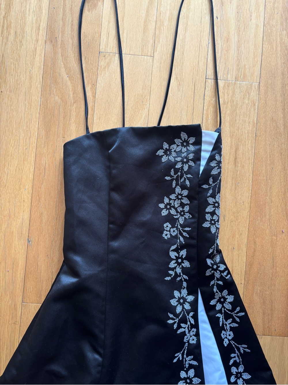 monochrome y2k coquette full length dress